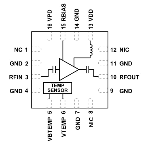 Blockdiagramm - Analog Devices Inc. ADL8108 Rauscharme Verstärker