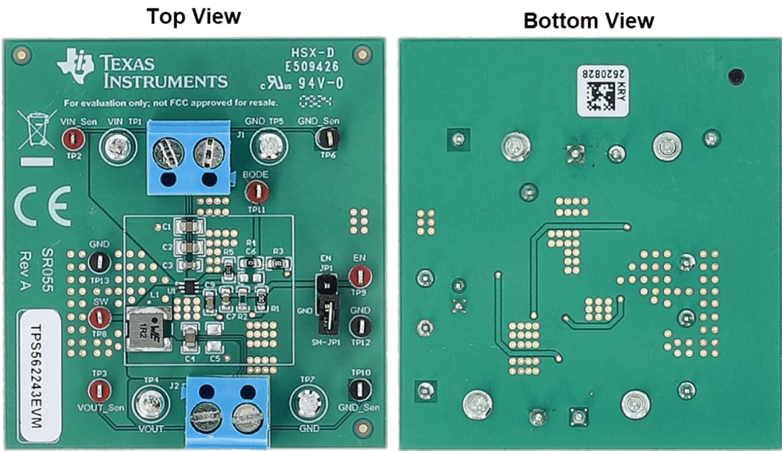 Technische Zeichnung - Texas Instruments TPS56224xEVM Evaluierungsmodule für Wandler 