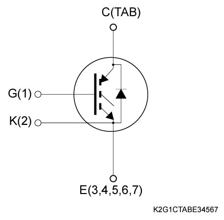 Applikations-Schaltungsdiagramm - STMicroelectronics STGHU30M65DF2AG Automobilstandard-IGBT