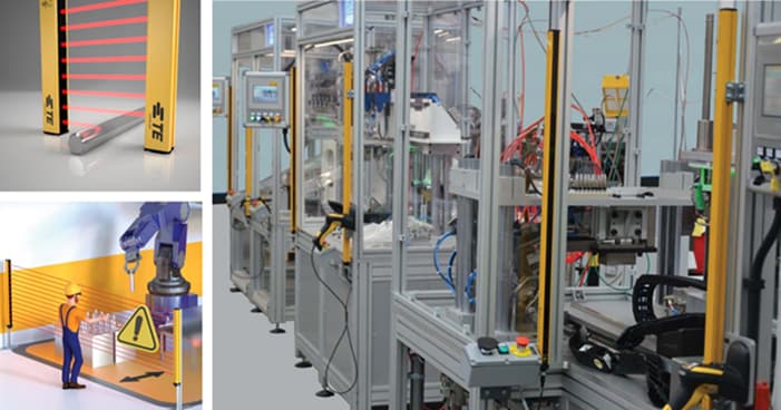 Infografik - TE Connectivity Sicherheitslichtvorhänge