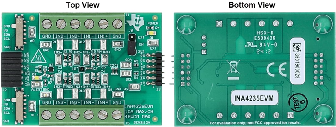 Technische Zeichnung - Texas Instruments INA423xEVM Evaluierungsmodule (EVMs)