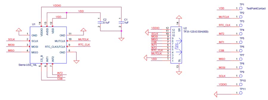 Schaltplan - TDK InvenSense EV_MOD_ICU-10201-00 Evaluierungsmodul