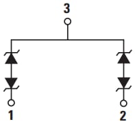 Blockdiagramm - Littelfuse AQ24ETH-02HTG Bidirektionale TVS-Diode