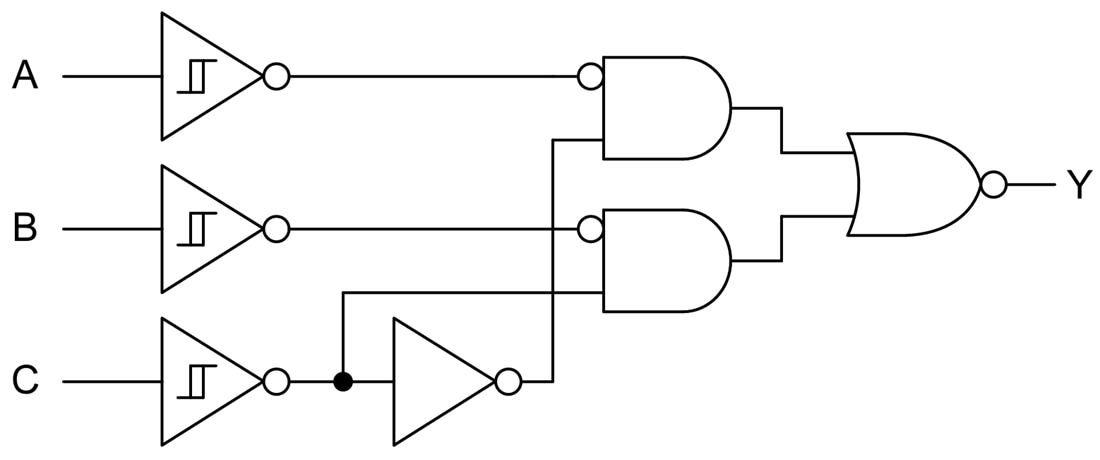 Blockdiagramm - Texas Instruments SN74LV3T98-EP Konfigurierbare Multifunktions-Gates