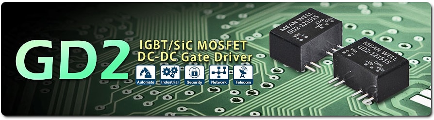 Infografik - MEAN WELL GD2 IGBT-DC/DC-Wandler