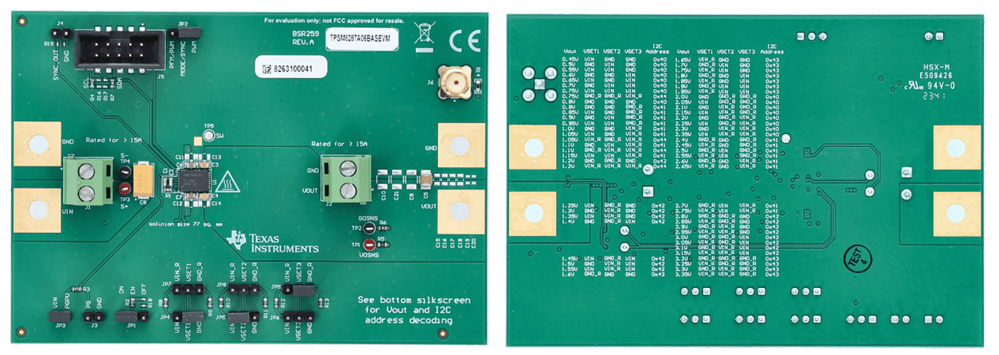 Schaltungsanordnung - Texas Instruments TPSM8287AxxxxxEVM Evaluierungsmodule