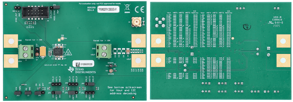 Schaltungsanordnung - Texas Instruments TPSM8287AxxxxxEVM Evaluierungsmodule