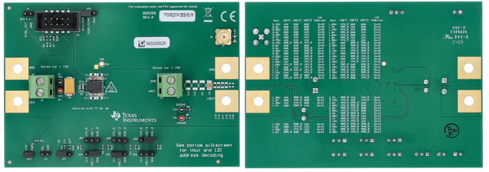 Schaltungsanordnung - Texas Instruments TPSM8287AxxxxxEVM Evaluierungsmodule