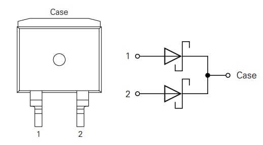 Schaltplan - Littelfuse LSIC2SD065D40CC SiC-Schottky-Barriere-Dioden