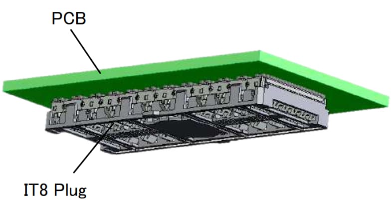 Infografik - Hirose Electric IT8 56-Gbps-Hochgeschwindigkeits-BGA-Mezzanine-Steckverbinder