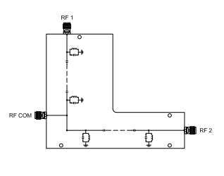 Schematic - Mini-Circuits ZVDP Coaxial Diplexer
