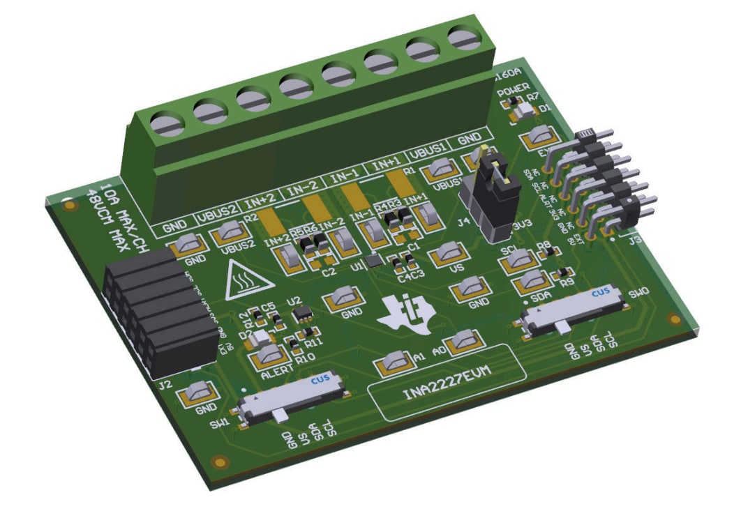 Schaltungsanordnung - Texas Instruments INA2227EVM Evaluierungsmodul