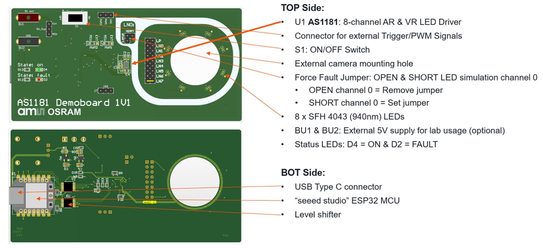 ams OSRAM AS1181 Demoplatine