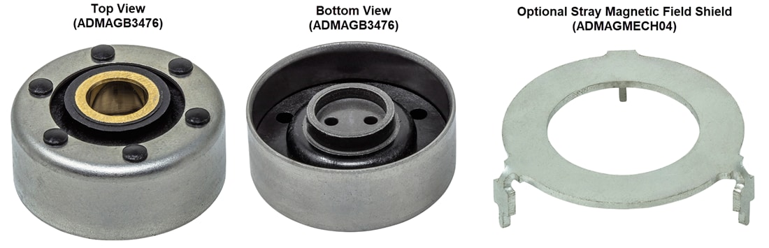 Technische Zeichnung - Analog Devices Inc. ADMAGB3476 Magnet & ADMAGMECH04 Magnetische Abschirmung