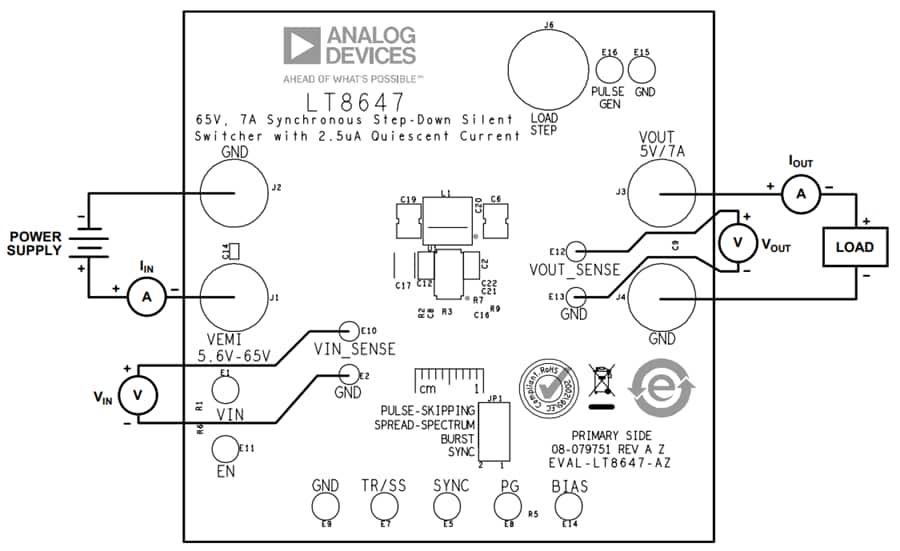 Tabelle - Analog Devices Inc. EVAL-LT8647-AZ Evaluierungsboard