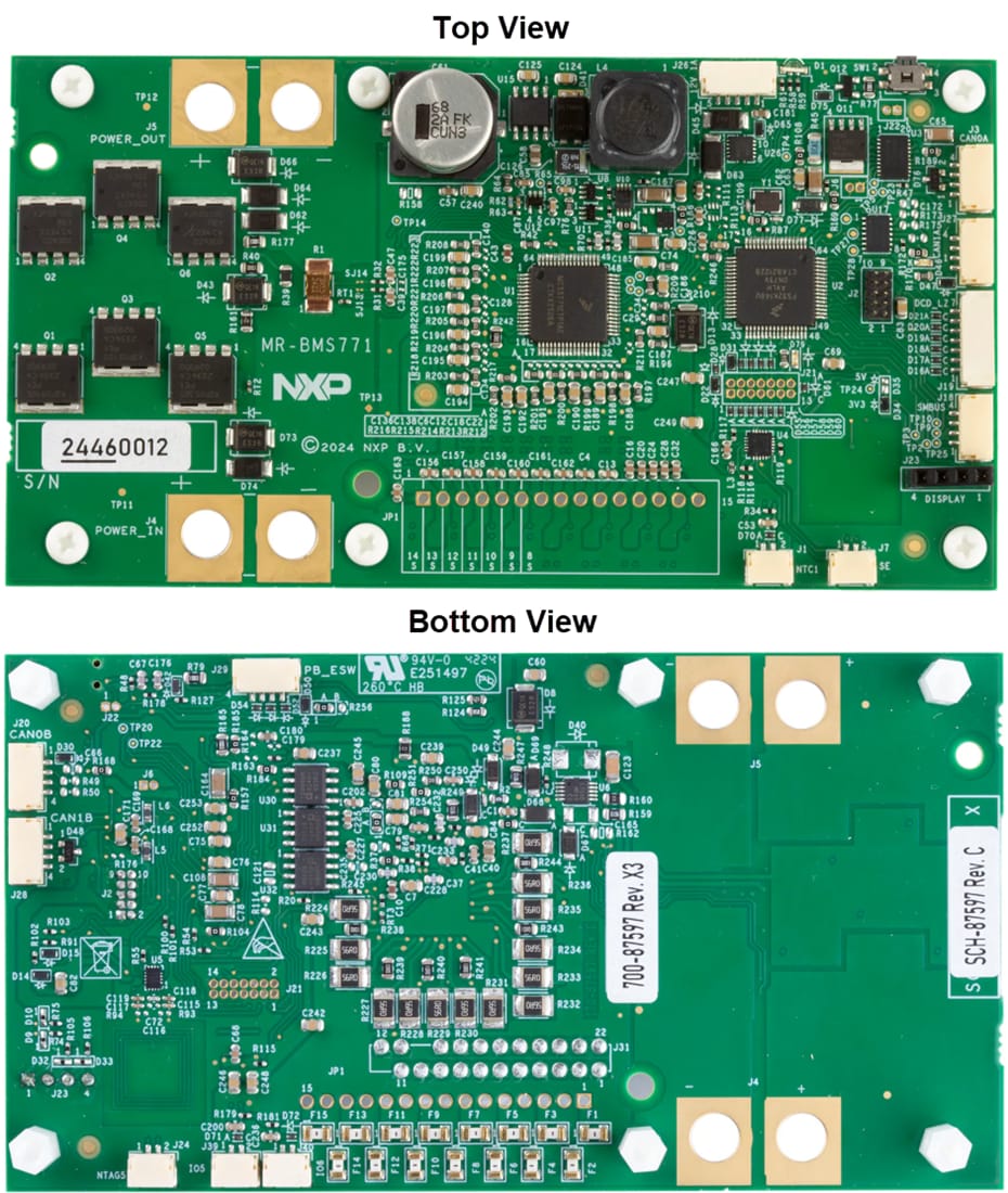 Technische Zeichnung - NXP Semiconductors MR-BMS771 Intelligentes Batteriemanagementsystem (BMS)
