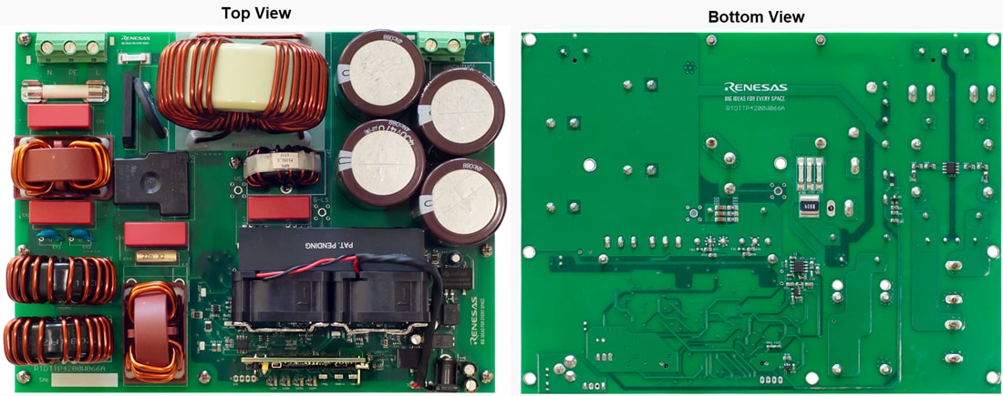 Technische Zeichnung - Renesas Electronics RTDTTP4200W066A GaN-Evaluierungsboard