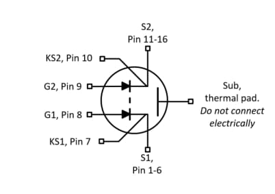 Schaltplan - Infineon Technologies CoolGaN™ 650 V G5 bidirektionale Schalter (BDS)