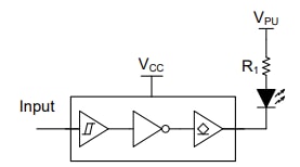 Applikations-Schaltungsdiagramm - Texas Instruments SN74LVC1G16/SN74LVC1G16-Q1 Invertierende Buffer