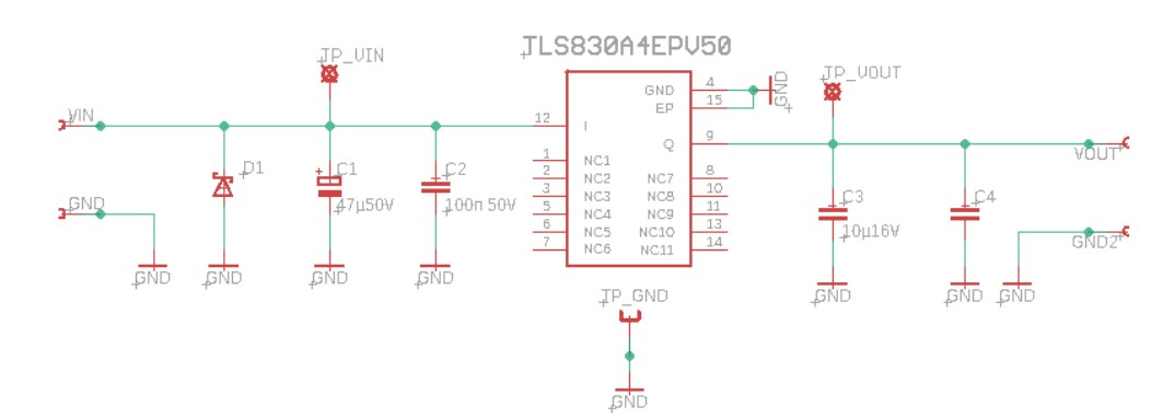 Schaltplan - Infineon Technologies TLS830A4EPV50 Demoplatine