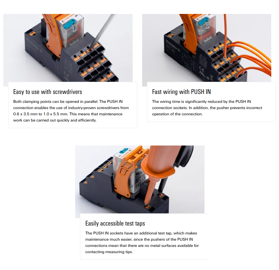 Tabelle - Weidmuller CUBESERIES Industrierelais-Module