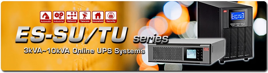 Infografik - MEAN WELL ES-SU/TU Online Unterbrechungsfreie Stromversorgungen