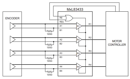Schematic - MaxLinear MxL83433 Quad Receivers