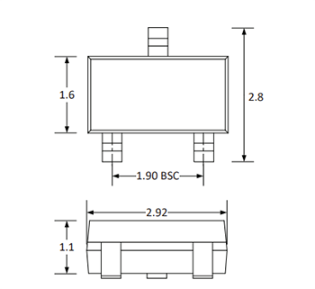 Technische Zeichnung - Semtech RClamp04022S RailClamp® 2-Leitungs-TVS-Diode