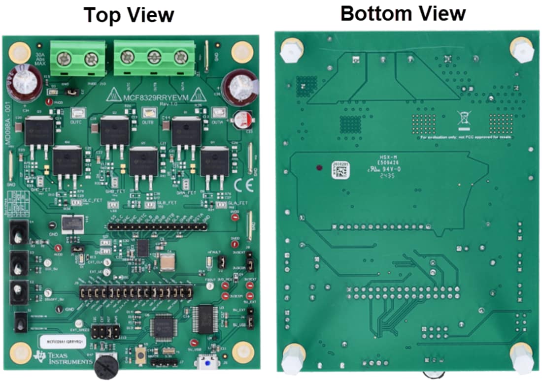 Technische Zeichnung - Texas Instruments Treiber-Evaluierungsmodul (EVM) MCF8329RRYEVM