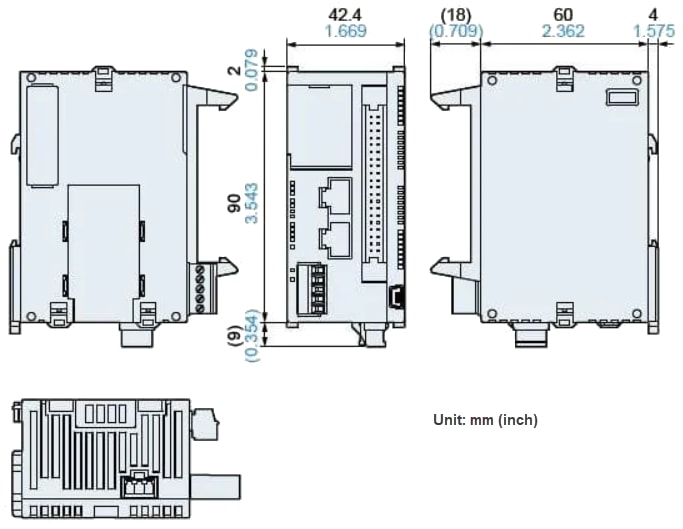 Technische Zeichnung - Panasonic Industrial Automation AFP0HC32ET Speicherprogrammierbare Steuerungen (SPS)