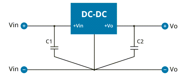 Applikations-Schaltungsdiagramm - CUI Inc P78B-1000R 1 A Nicht-isolierte DC/DC-Wandler