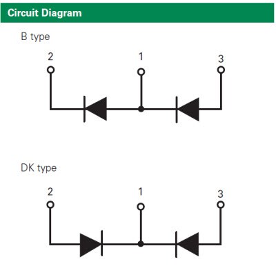 Schaltplan der Littelfuse Gleichrichter-Leistungsdiodenmodule Gehäuse A Schaltplan der Littelfuse Gleichrichter-Leistungsdiodenmodule Gehäuse A