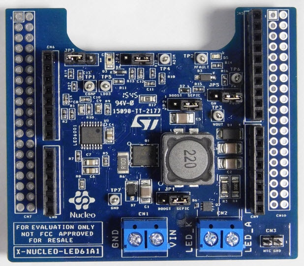 X-NUCLEO-LED61A1 Erweiterungsboard für DC/DC-LED-Treiber