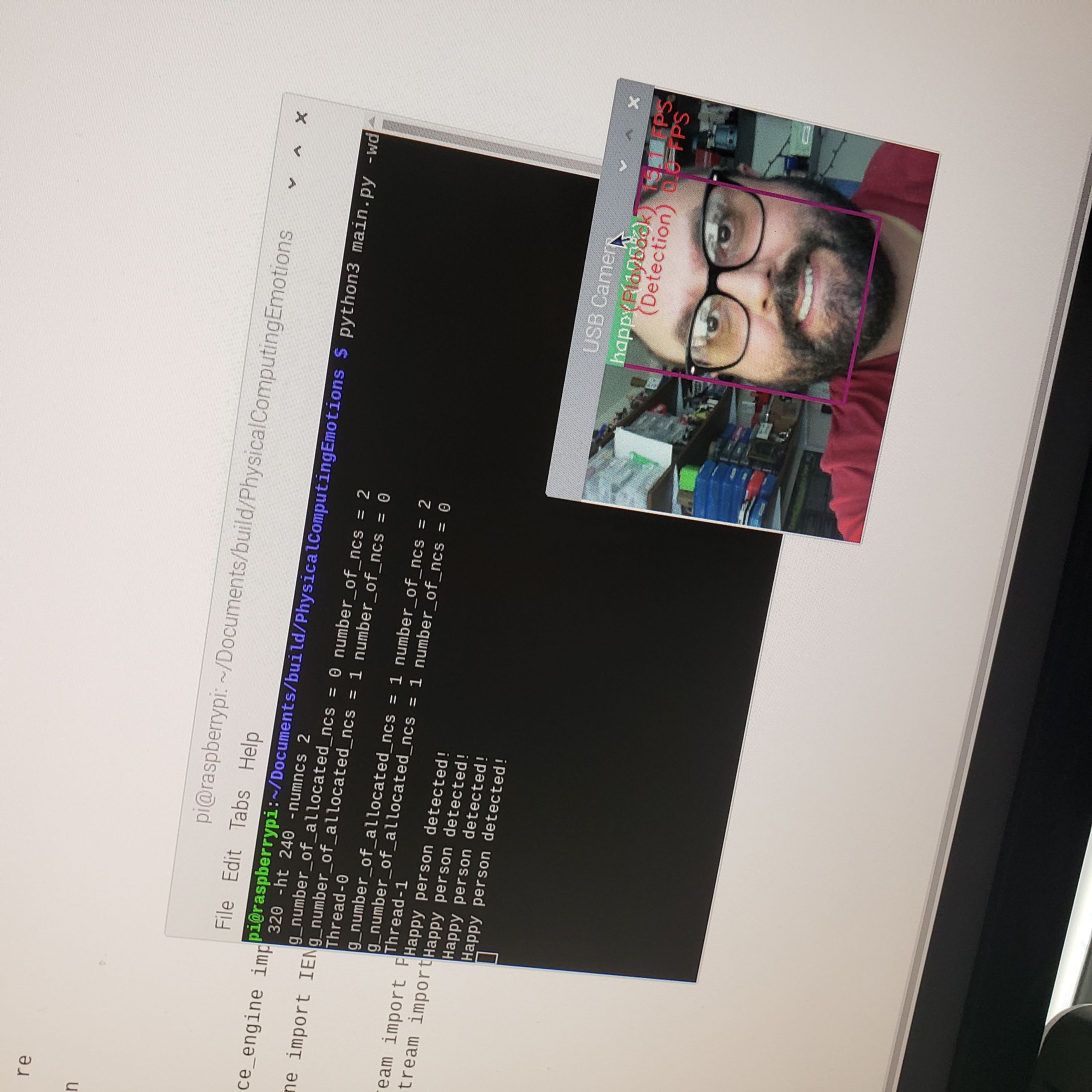The terminal and camera output