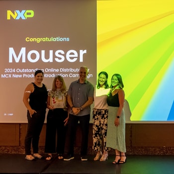Mouser Electronics Receives 2024 Outstanding Online Distributor Award from NXP Semiconductors for MC